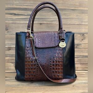 Vintage Brahmin Melbourne Croc Handbag Tote